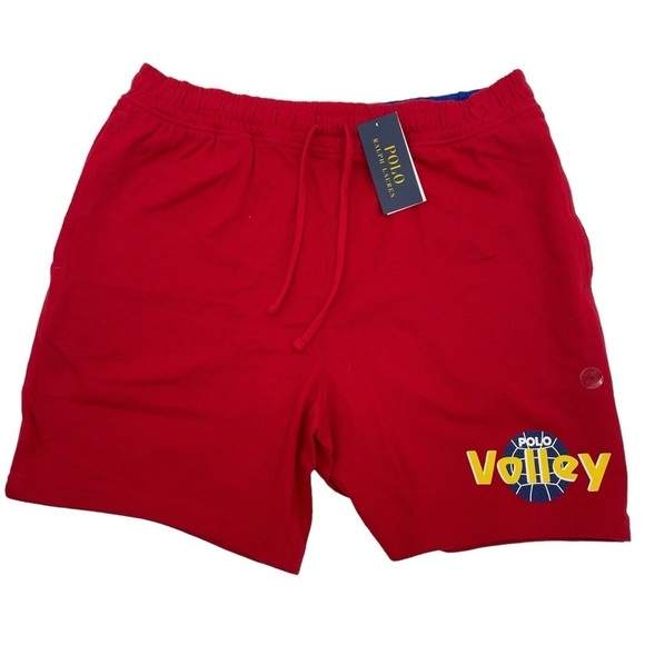 Polo Ralph Lauren Men's Size Medium red Volley Shorts Beach Preppy NWT - Picture 1 of 9